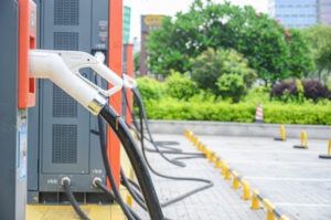 An EV charger in China