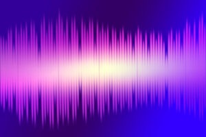 Sound wave image in purple