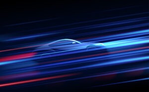 light motion background with car silhouette in vector