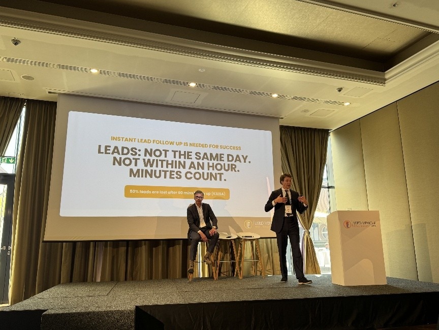   Rolf Westgeest, Gründer von Eurostocks, präsentiert auf dem Used Vehicle Retail Summit 2026 in Frankfurt, Deutschland.