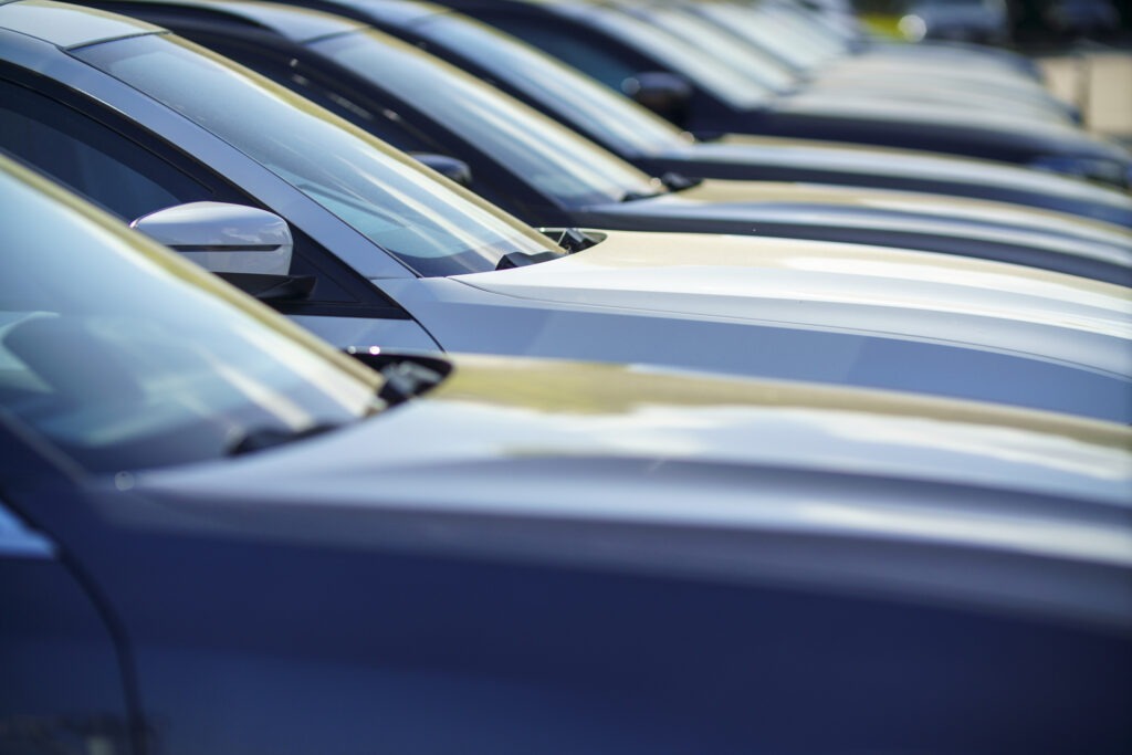 close up of a row of cars